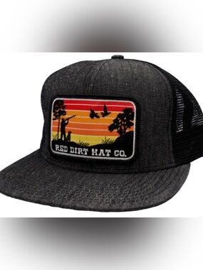 NWOT- Red Dirt “Flight Cancelled” – Black Denim / Black Hat RDHC151